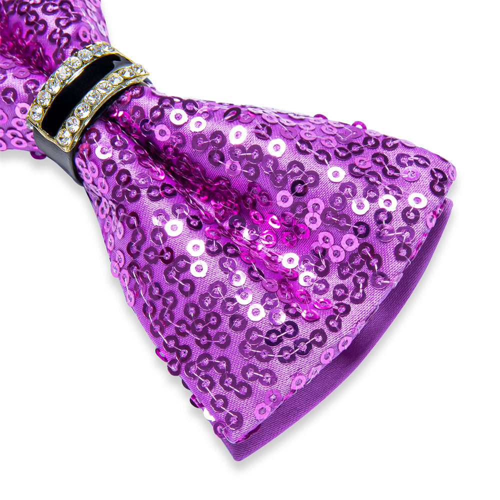 GentCrest Purple Sequin Bowtie Set - Image 4