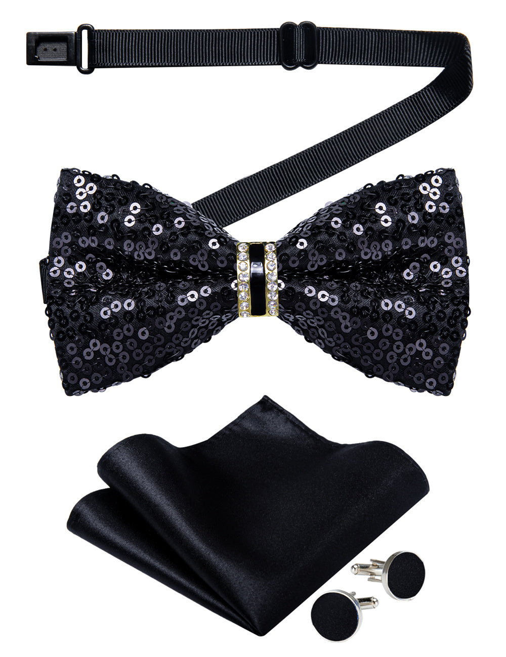 GentCrest Black Novelty Bowtie Set - Image 3
