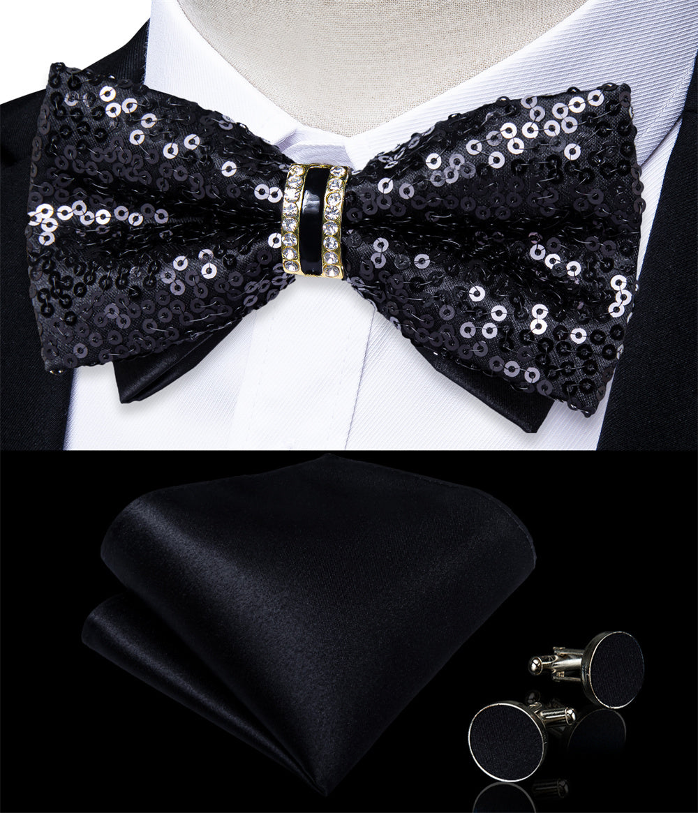 GentCrest Black Novelty Bowtie Set - Image 2