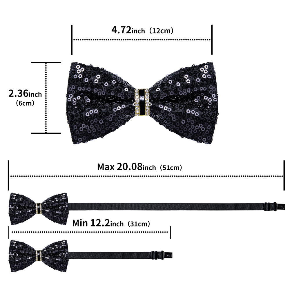 GentCrest Black Novelty Bowtie Set - Image 5