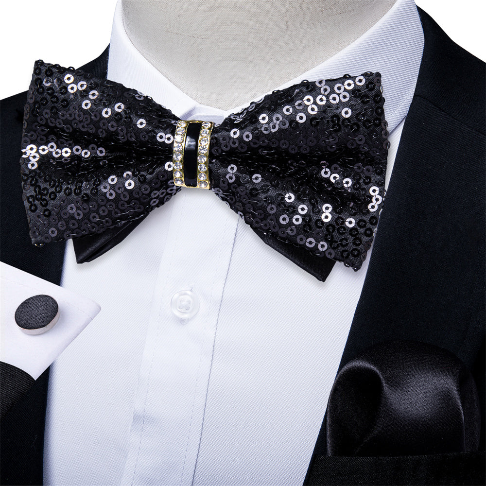 GentCrest Black Novelty Bowtie Set - Image 1