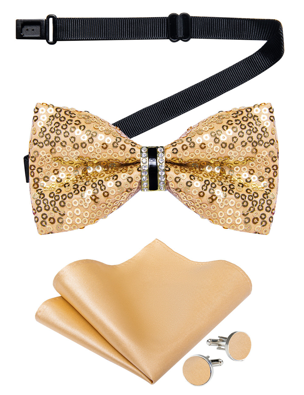 GentCrest Champagne Novelty Bowtie Set - Image 3