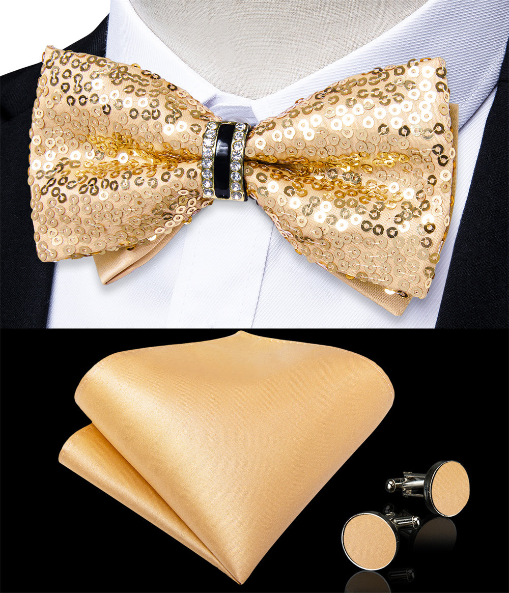 GentCrest Champagne Novelty Bowtie Set - Image 2