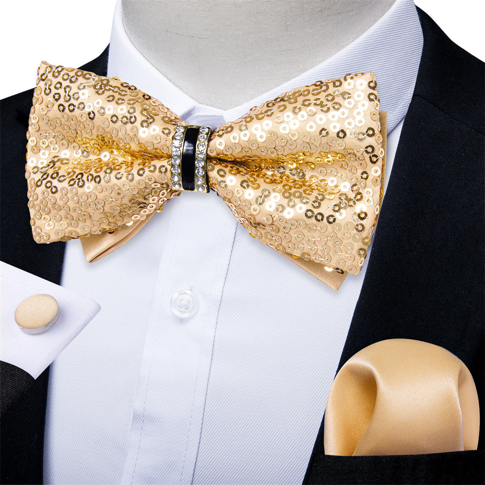 GentCrest Champagne Novelty Bowtie Set - Image 1