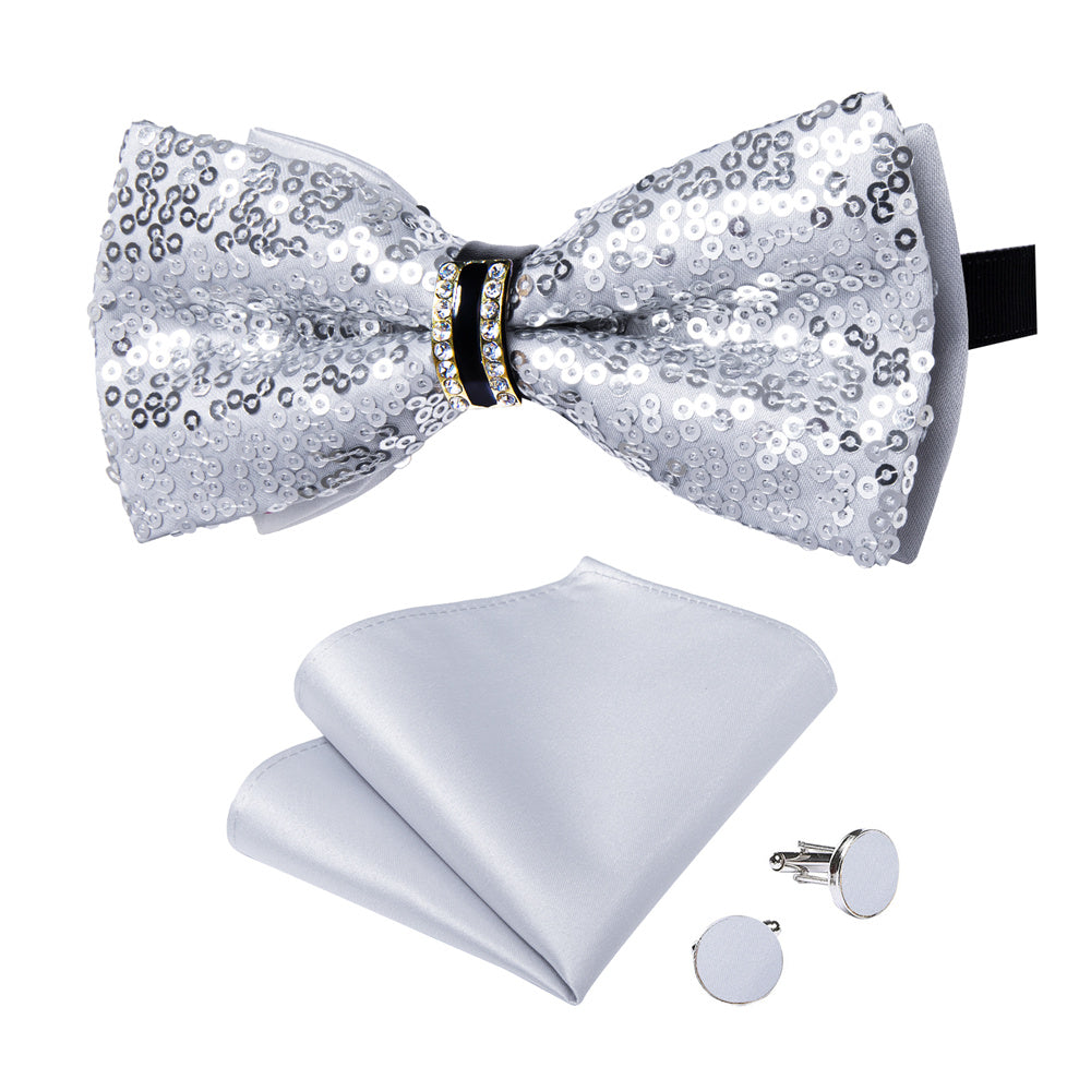 GentCrest Grey Novelty Bowtie Set - Image 4