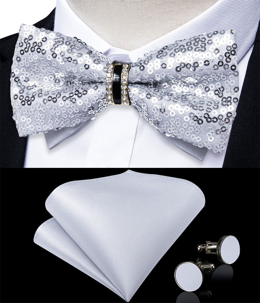 GentCrest Grey Novelty Bowtie Set - Image 2