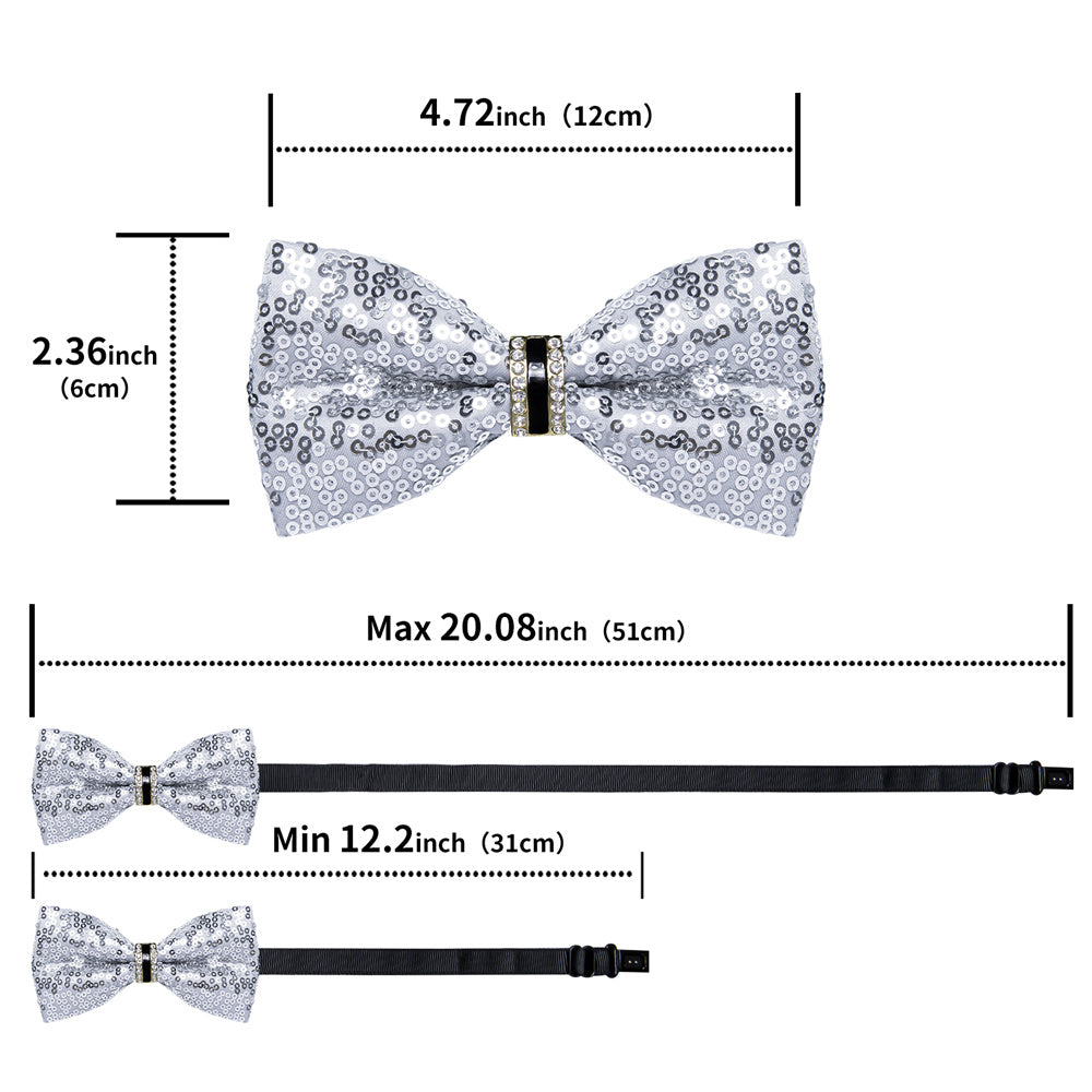 GentCrest Grey Novelty Bowtie Set - Image 6