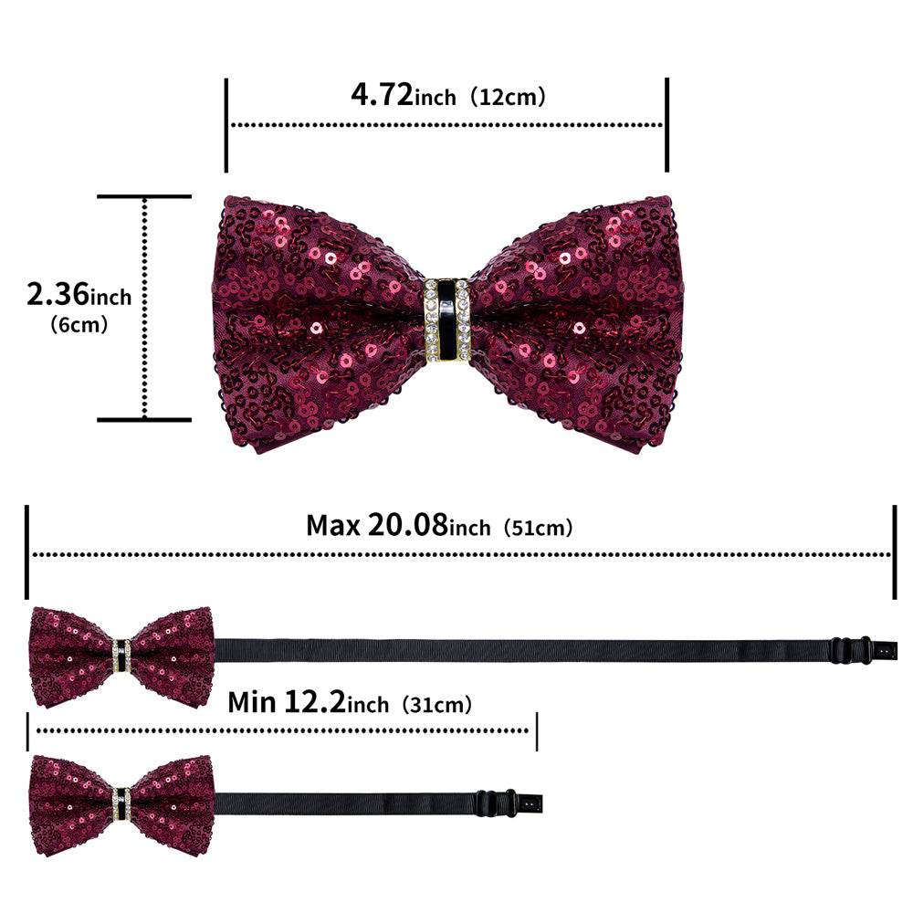 GentCrest Burgundy Novelty Bowtie Set - Image 6