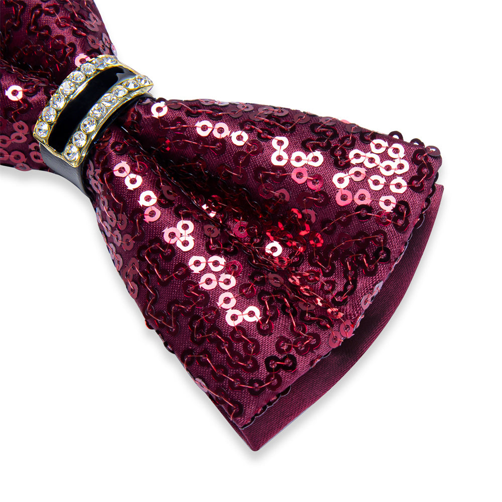 GentCrest Burgundy Novelty Bowtie Set - Image 5
