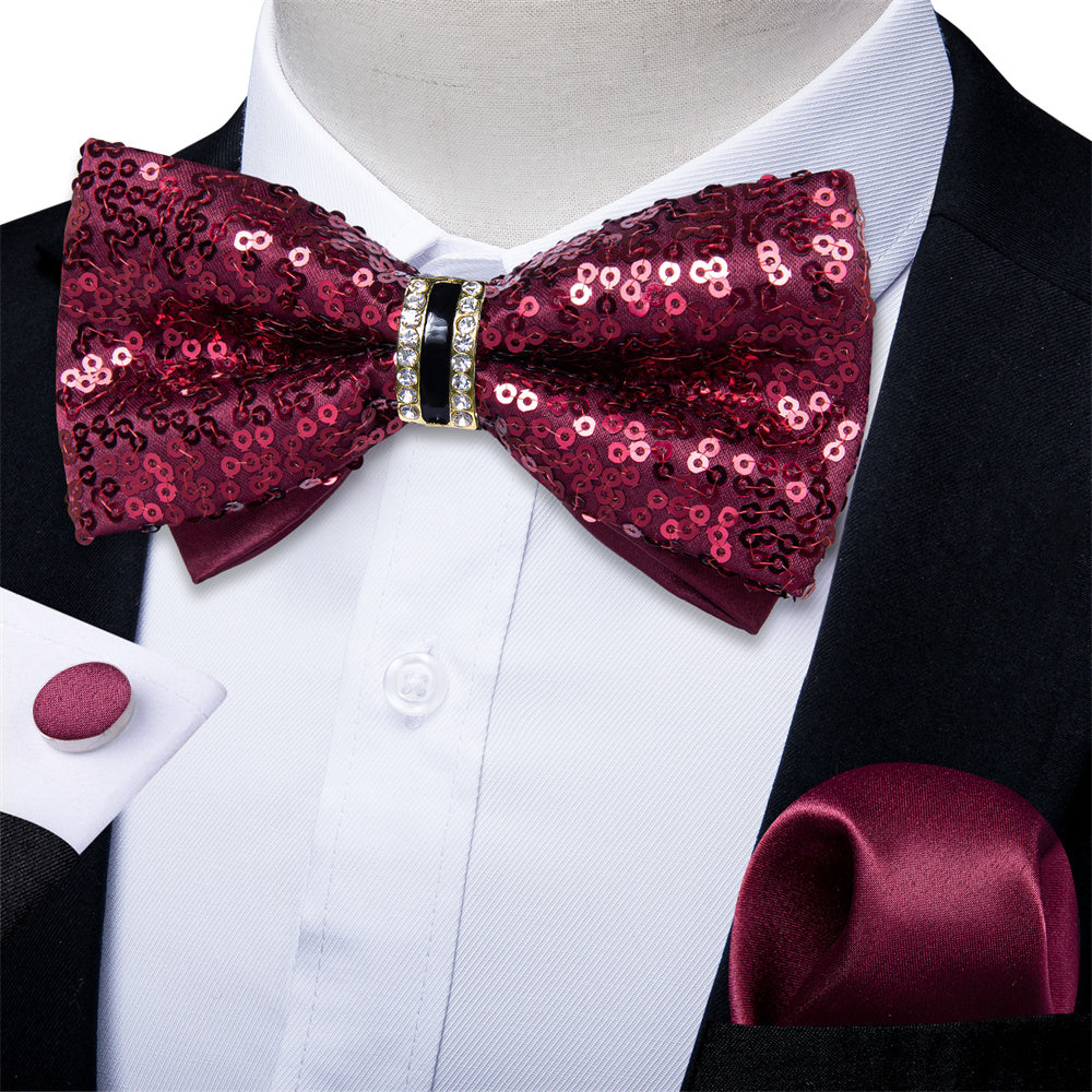 GentCrest Burgundy Novelty Bowtie Set - Image 1