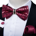 GentCrest Burgundy Novelty Bowtie Set - Image 1
