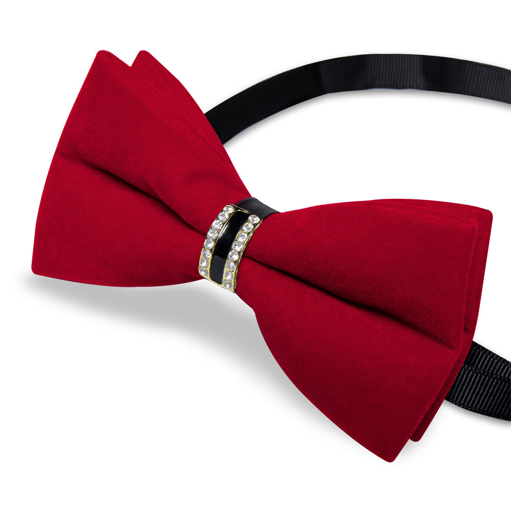 GentCrest Red Solid Bowtie Set - Image 4
