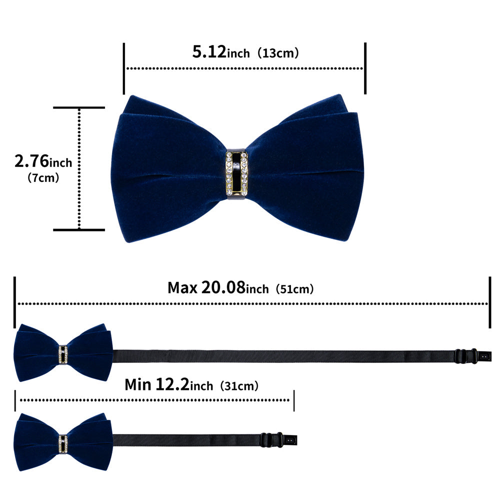 GentCrest Blue Solid Bowtie Set - Image 5