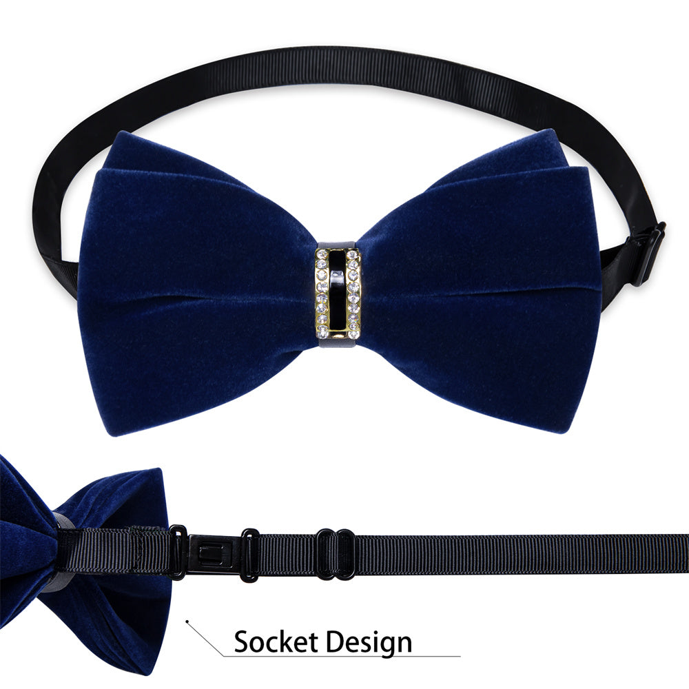 GentCrest Blue Solid Bowtie Set - Image 6