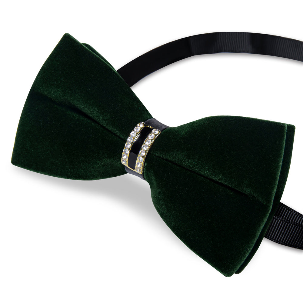 GentCrest Green Solid Bowtie Set - Image 4