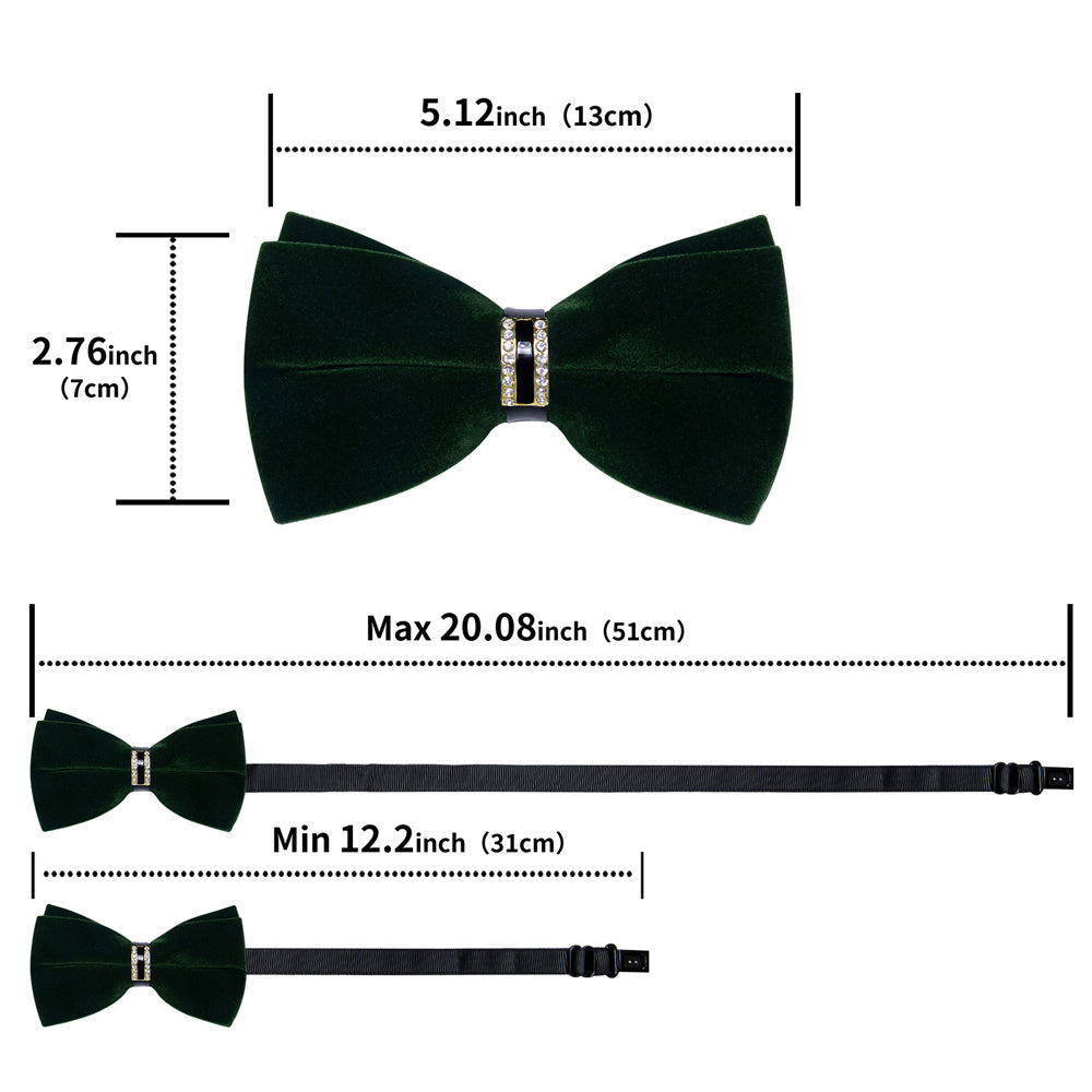GentCrest Green Solid Bowtie Set - Image 5