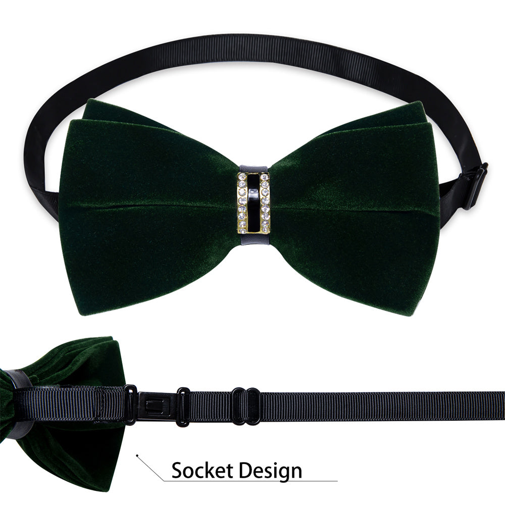 GentCrest Green Solid Bowtie Set - Image 7