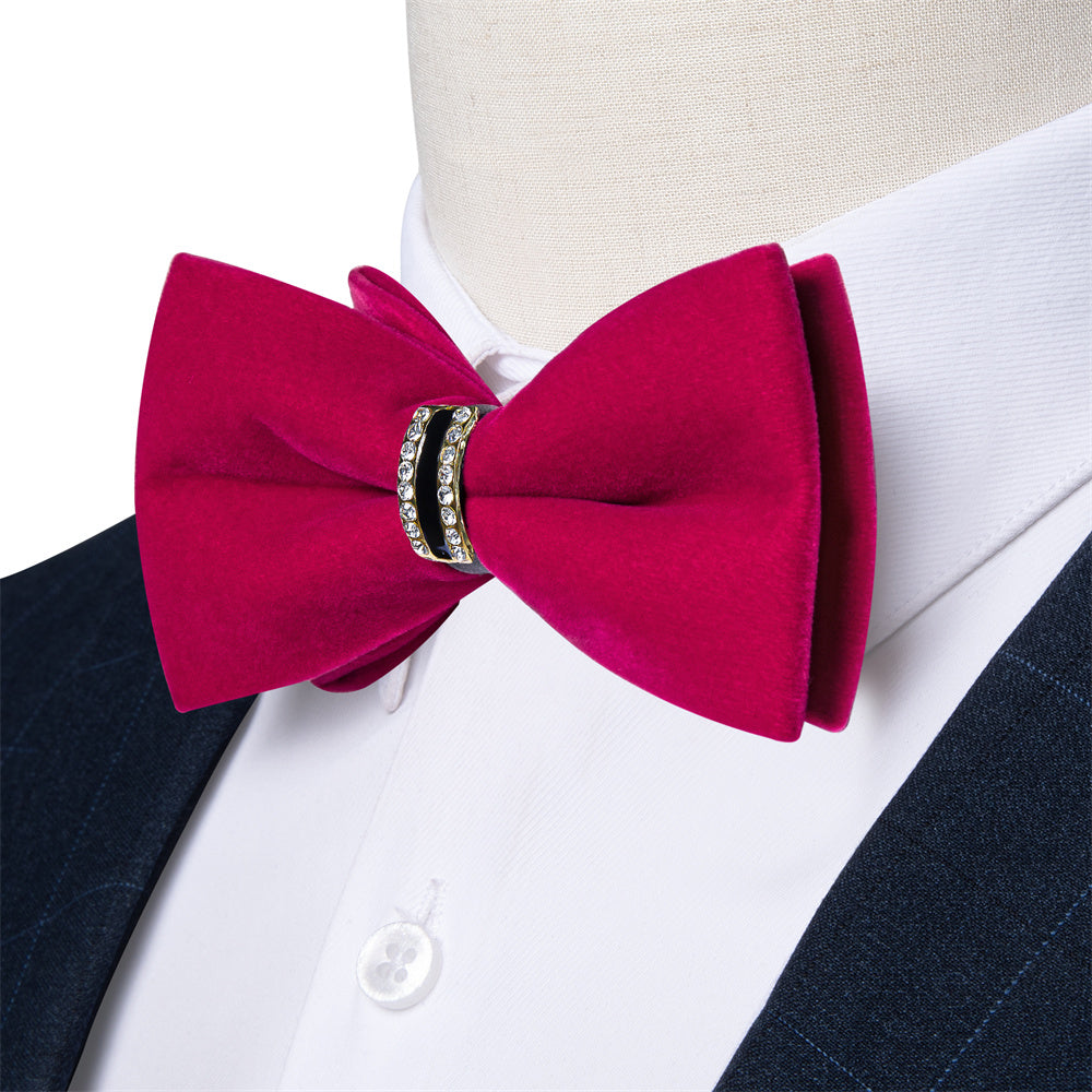 GentCrest Red Solid Bowtie Set - Image 1