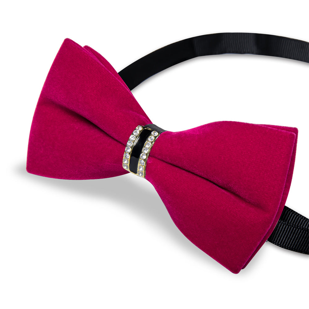 GentCrest Red Solid Bowtie Set - Image 4