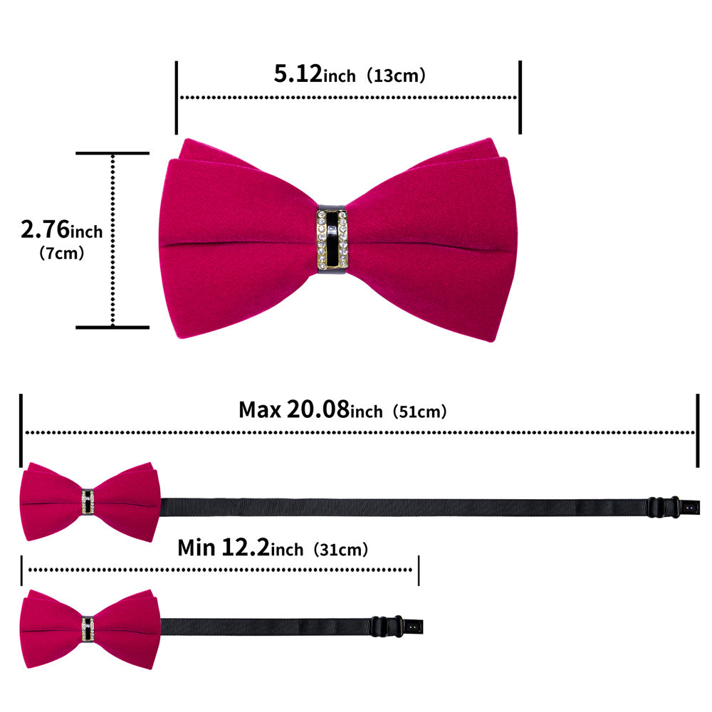GentCrest Red Solid Bowtie Set - Image 5