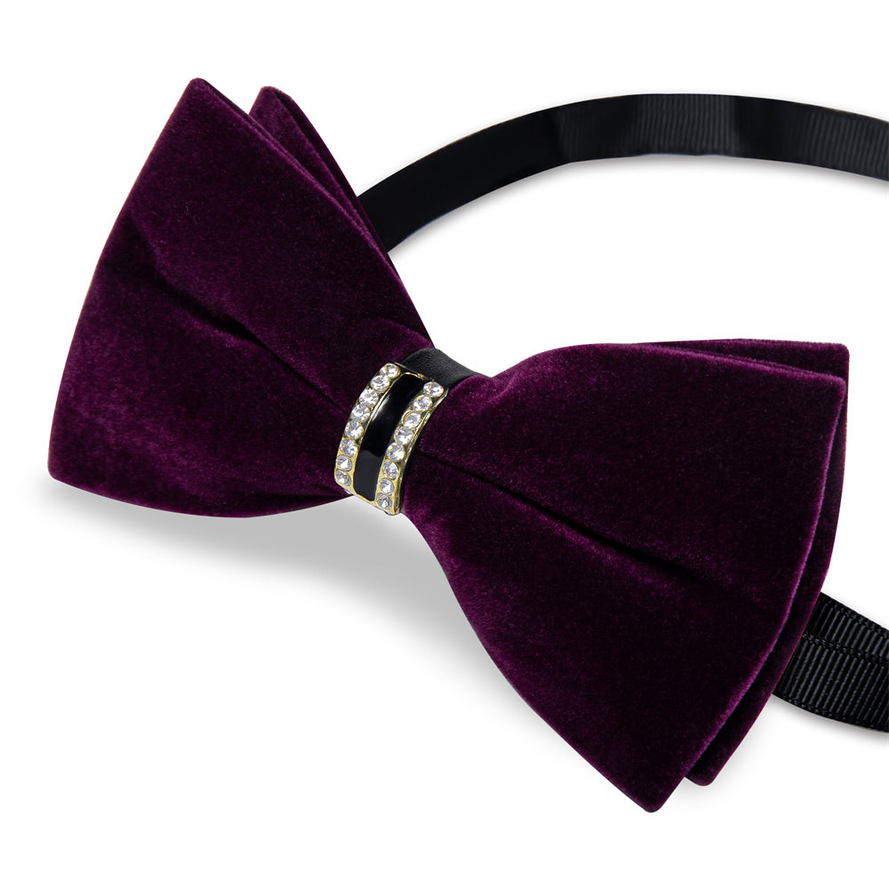GentCrest Purple Solid Bowtie Set - Image 4