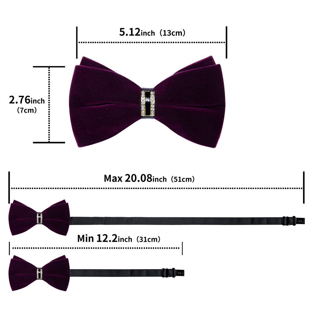 GentCrest Purple Solid Bowtie Set - Image 5
