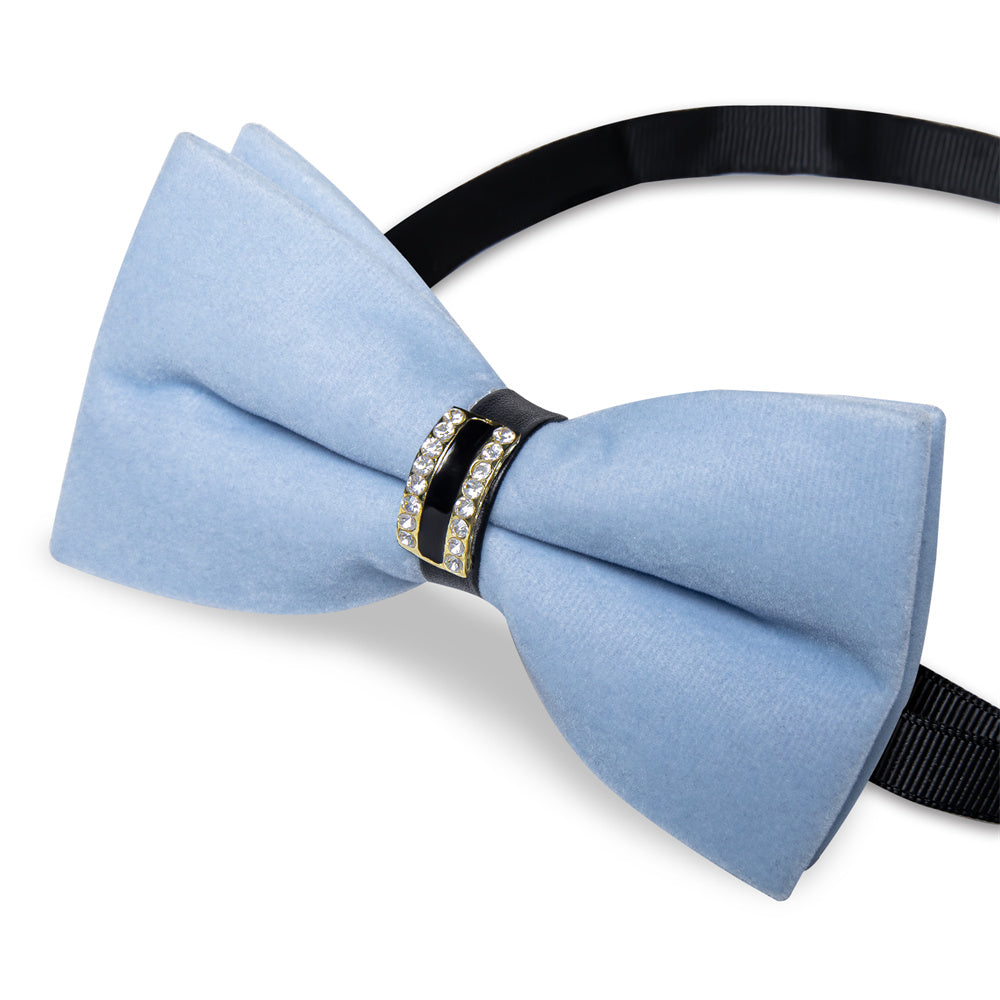 GentCrest Blue Solid Bowtie Set - Image 4