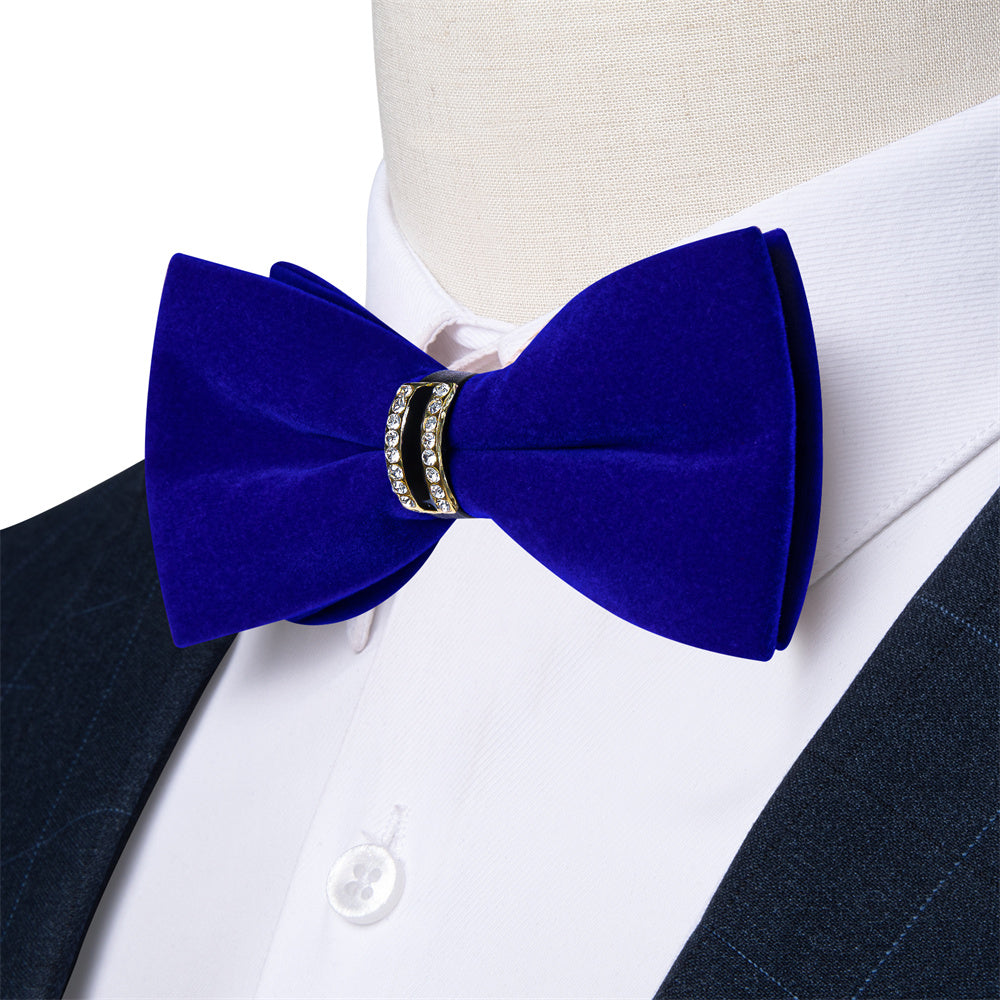 GentCrest Blue Solid Bowtie Set - Image 1
