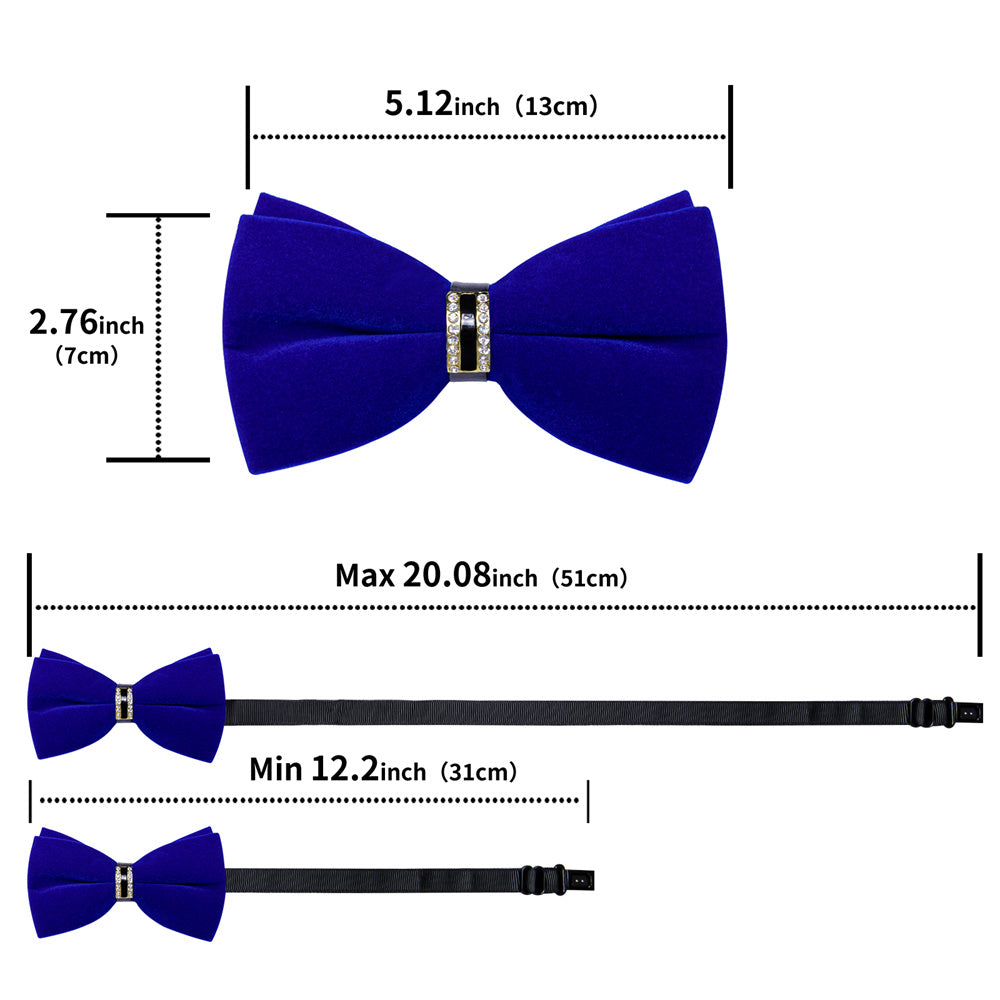 GentCrest Blue Solid Bowtie Set - Image 5