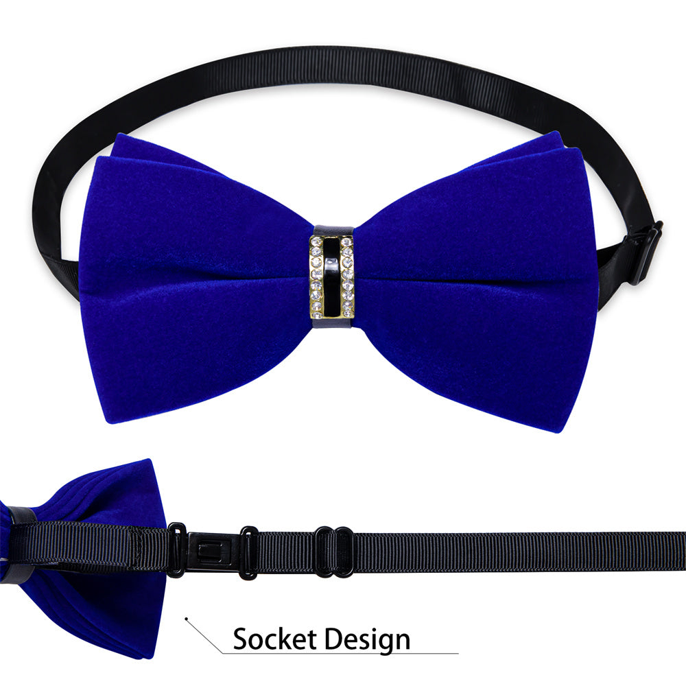 GentCrest Blue Solid Bowtie Set - Image 6