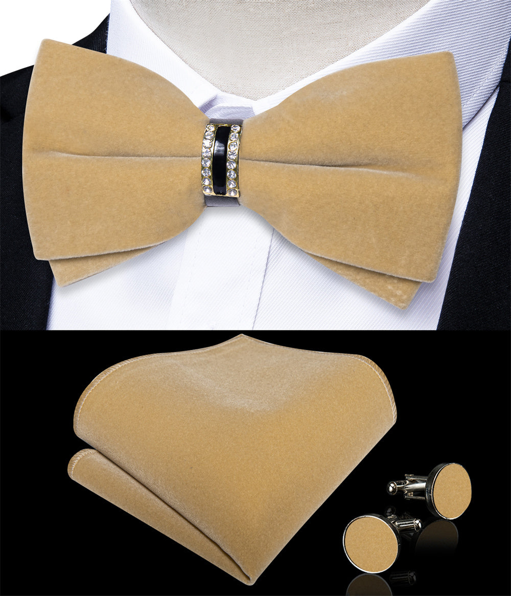 GentCrest Brown Solid Bowtie Set - Image 2