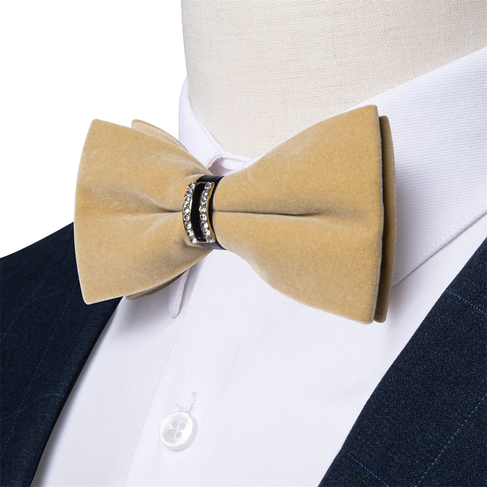 GentCrest Brown Solid Bowtie Set - Image 1