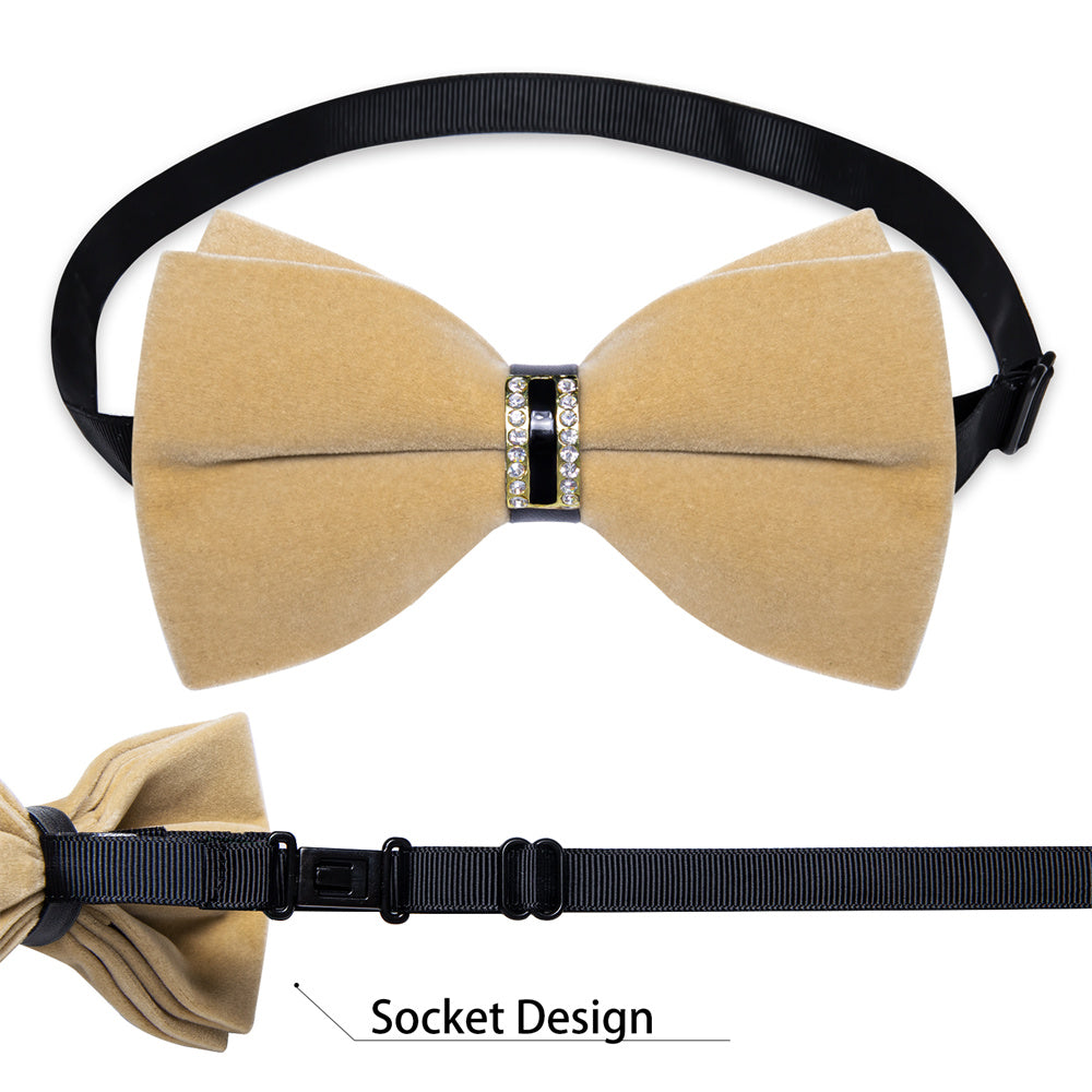 GentCrest Brown Solid Bowtie Set - Image 7