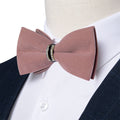 GentCrest Pink Solid Bowtie Set - Image 1