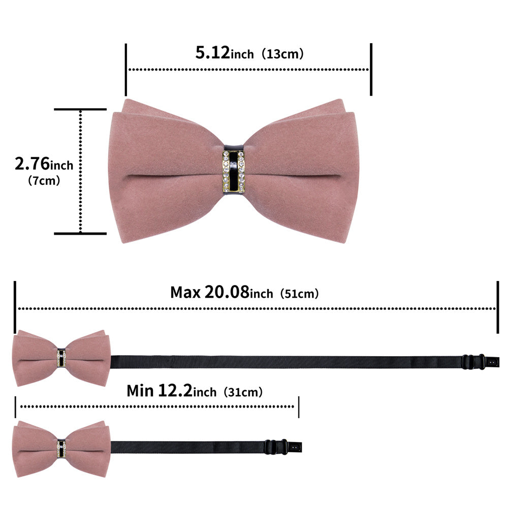 GentCrest Pink Solid Bowtie Set - Image 6