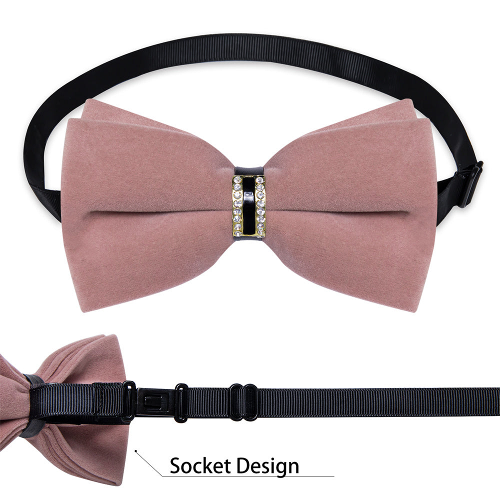 GentCrest Pink Solid Bowtie Set - Image 5
