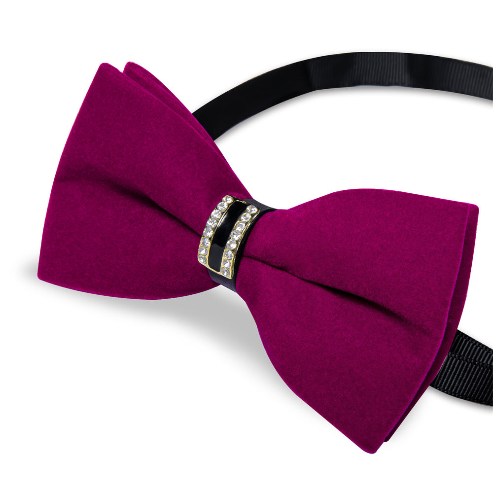GentCrest Purple Solid Bowtie Set - Image 4
