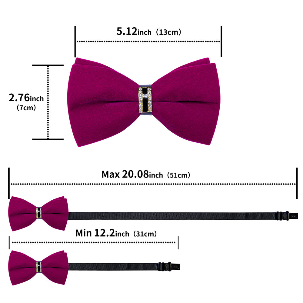 GentCrest Purple Solid Bowtie Set - Image 6