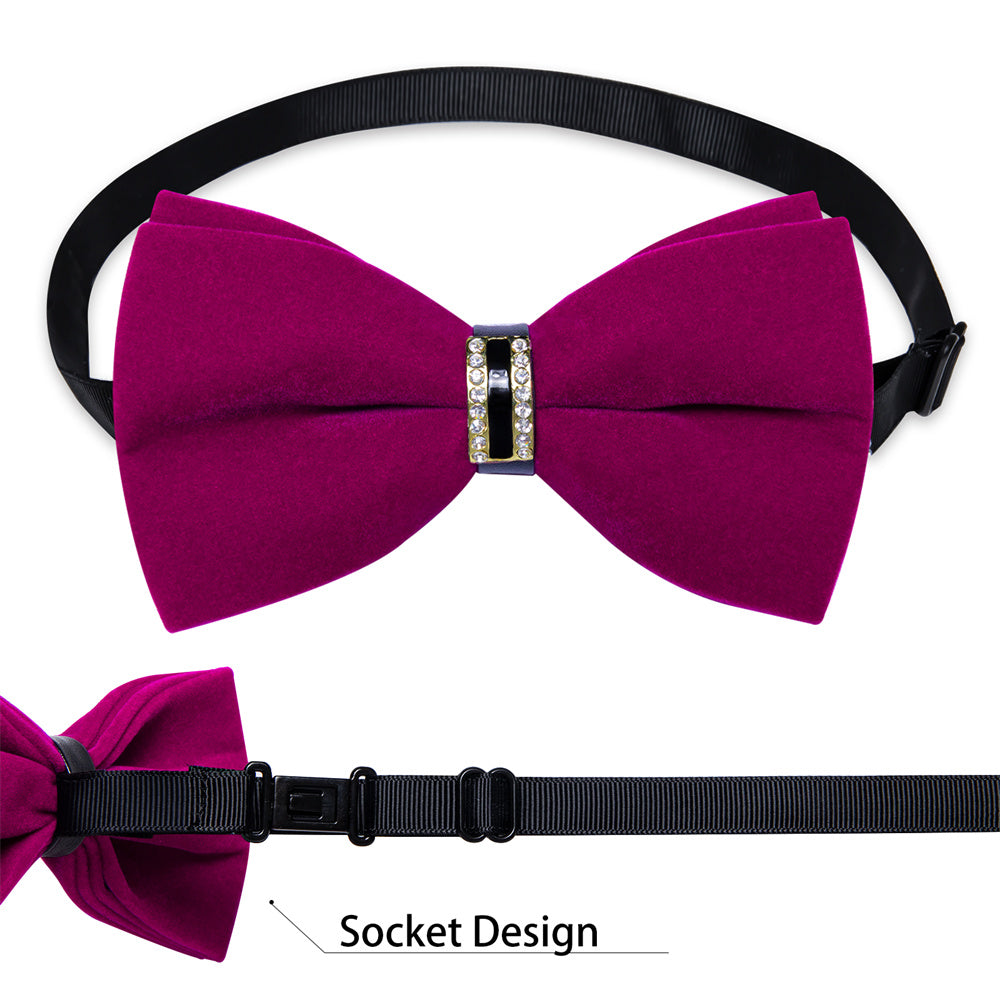 GentCrest Purple Solid Bowtie Set - Image 7