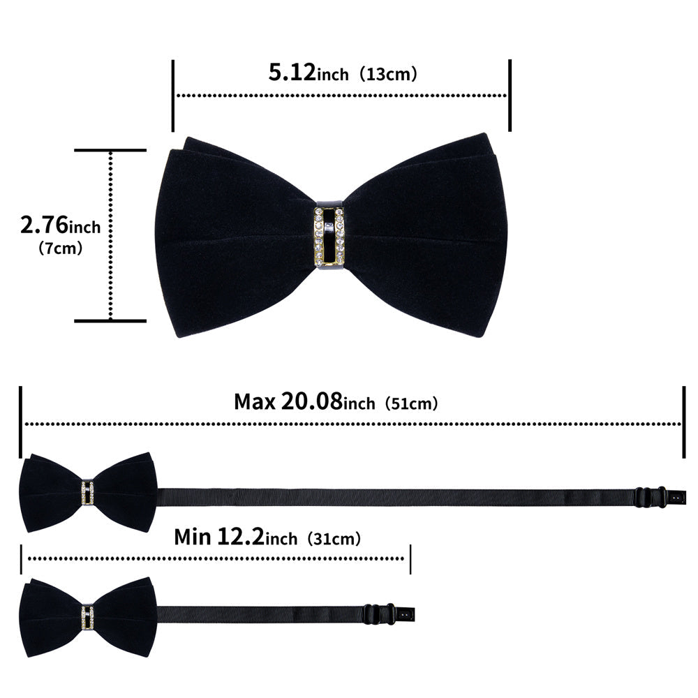 GentCrest Black Solid Bowtie Set - Image 7