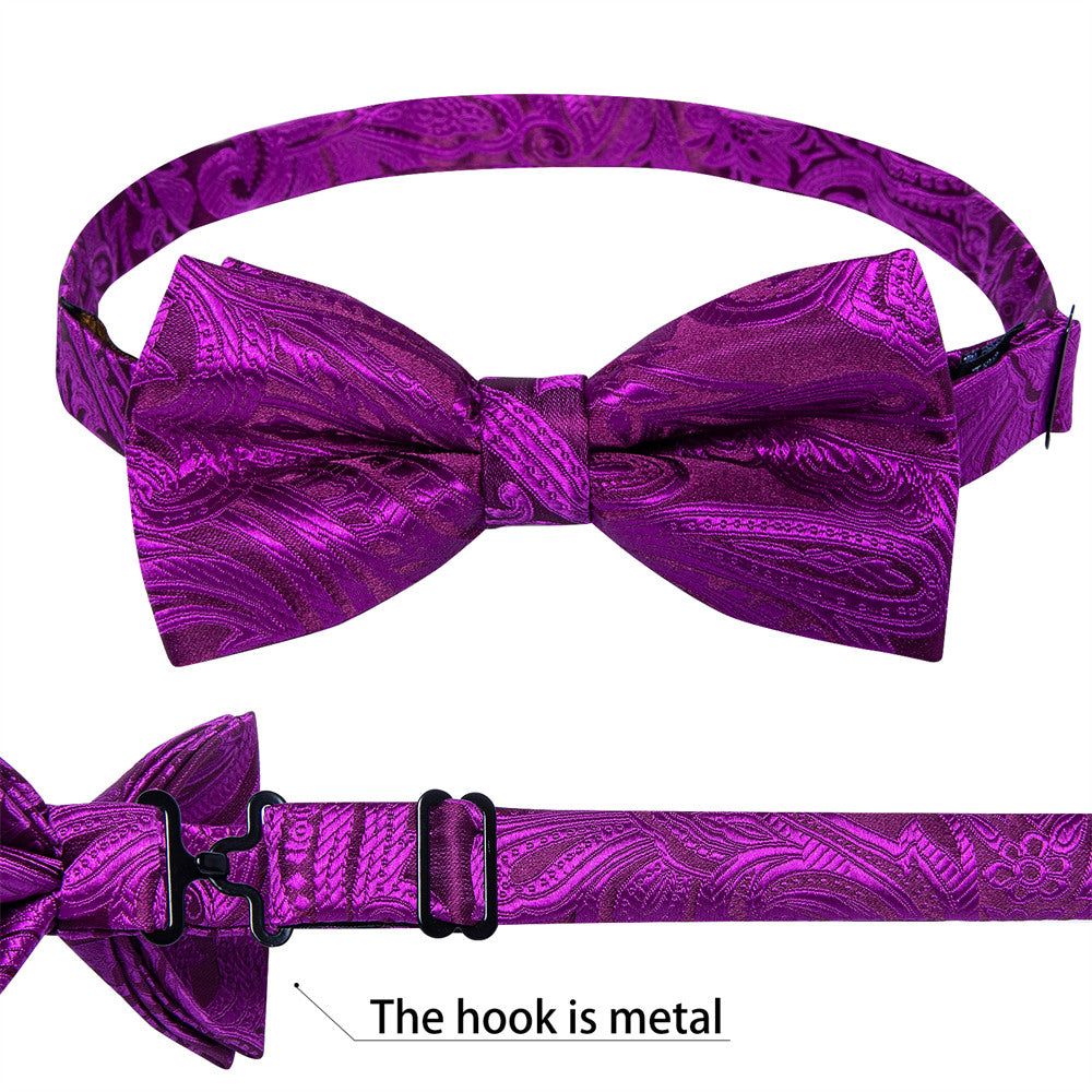 GentCrest Purple Paisley Bowtie Set - Image 6
