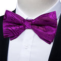 GentCrest Purple Paisley Bowtie Set - Image 1