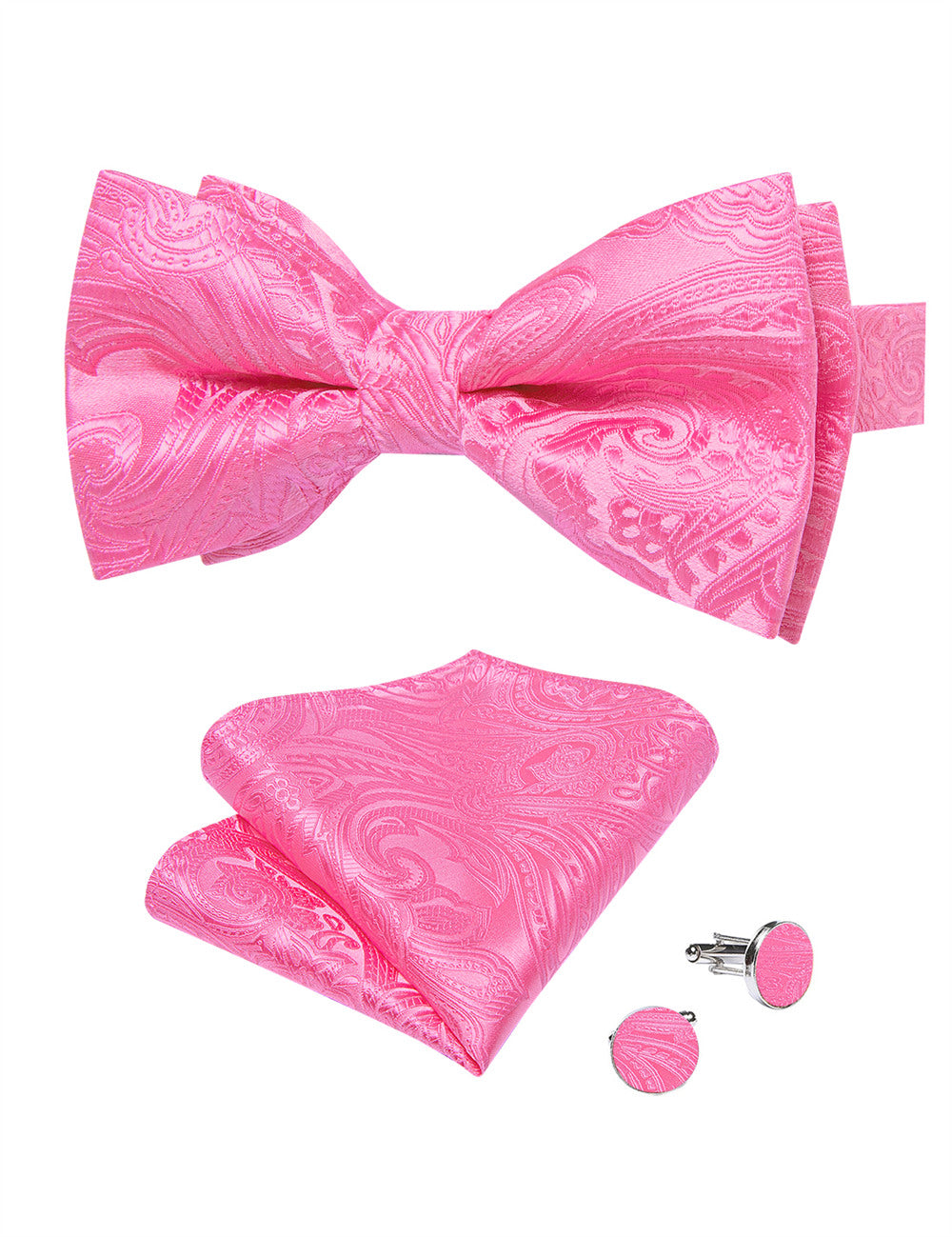 GentCrest Pink Paisley Bowtie Set - Image 2