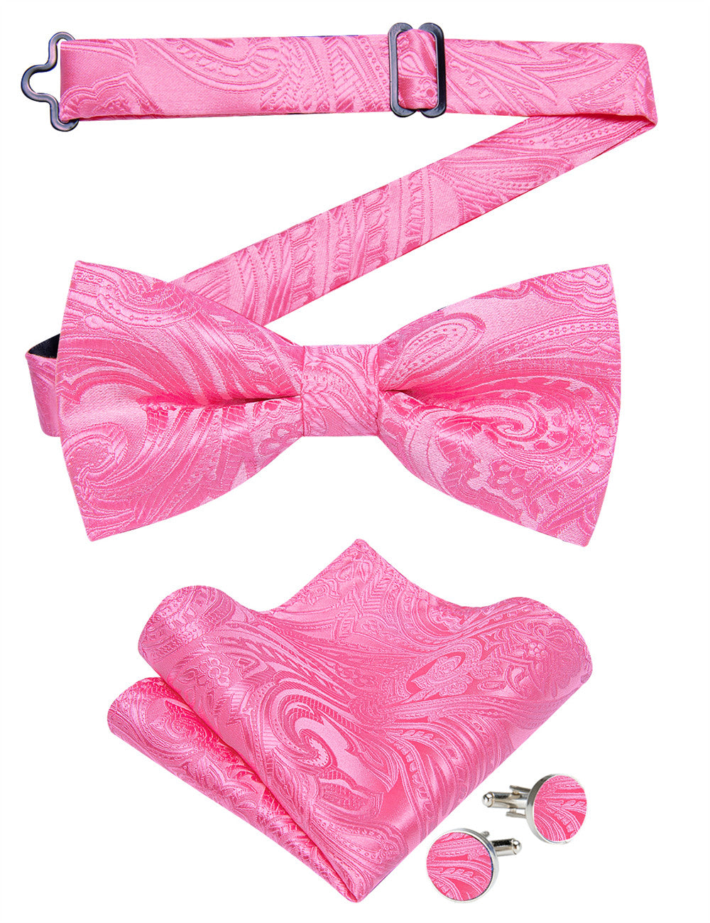 GentCrest Pink Paisley Bowtie Set - Image 5