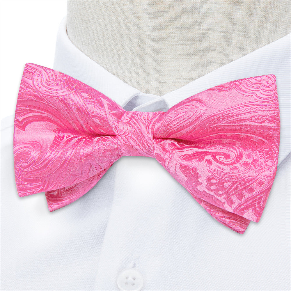 GentCrest Pink Paisley Bowtie Set - Image 1