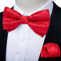 GentCrest Red Paisley Bowtie Set - Image 1