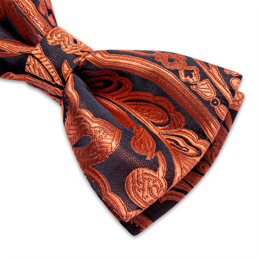 GentCrest Brown Paisley Bowtie Set - Image 5