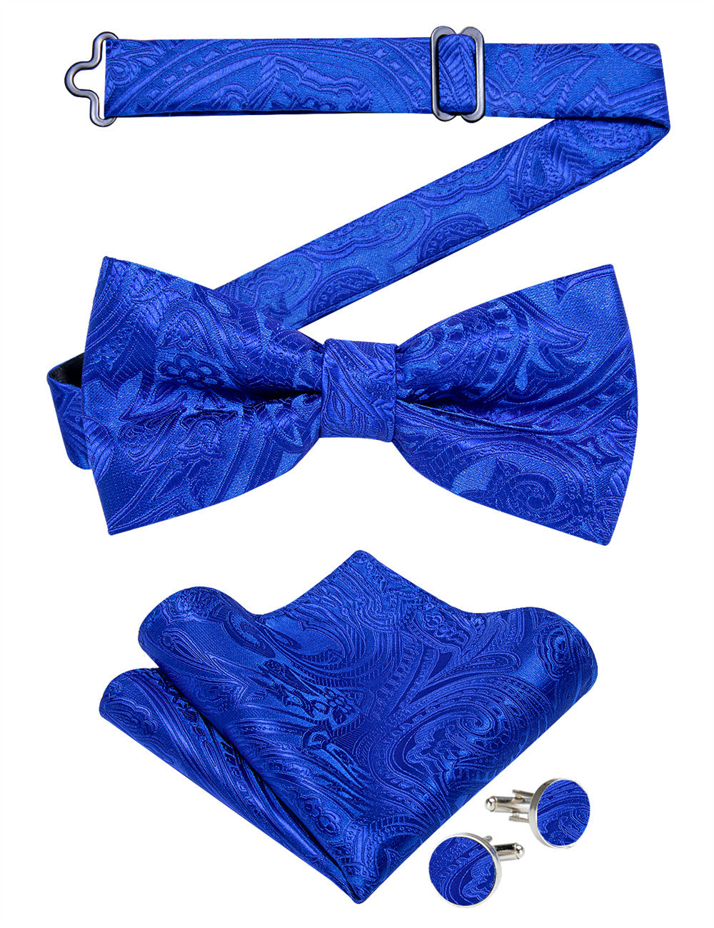 GentCrest Blue Paisley Bowtie Set - Image 7