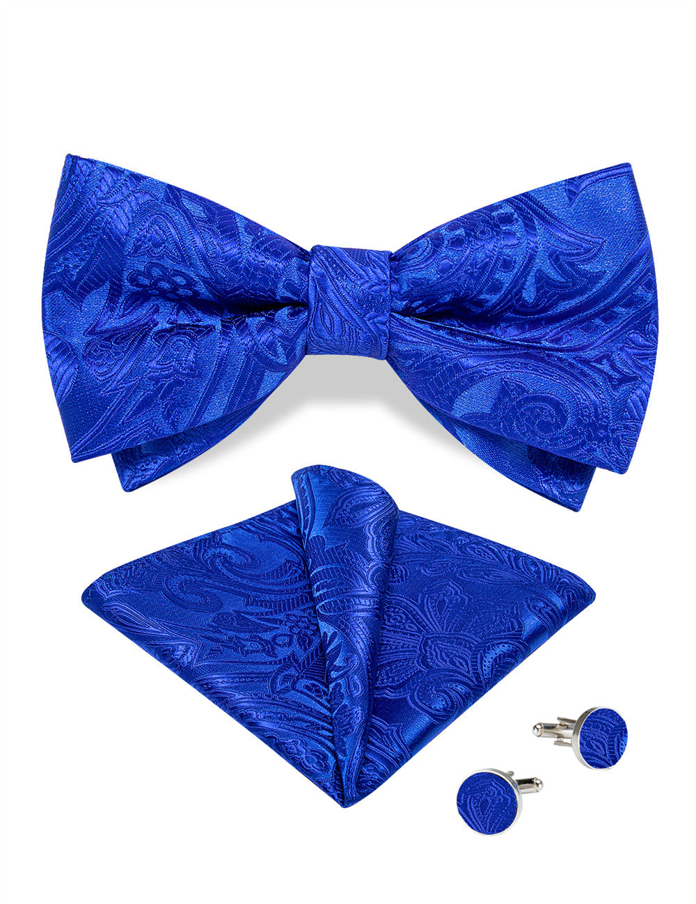 GentCrest Blue Paisley Bowtie Set - Image 3