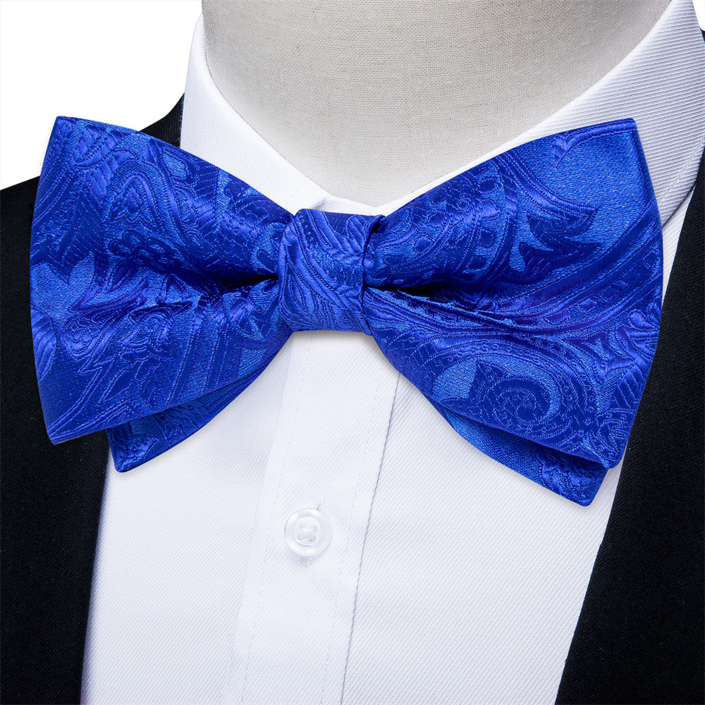 GentCrest Blue Paisley Bowtie Set - Image 2